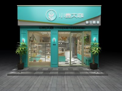 现代风格蛋糕店3D模型下载